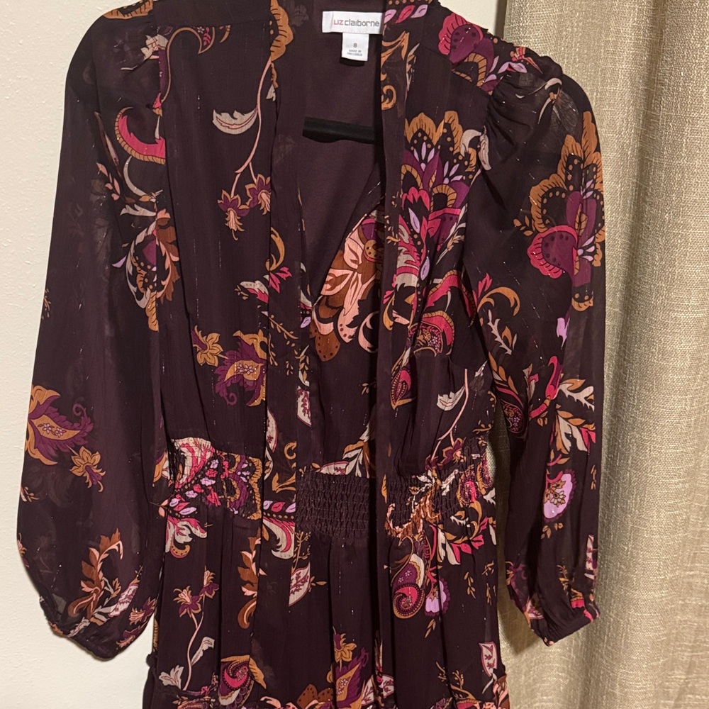 Liz Claiborne Multicolor Floral Dress